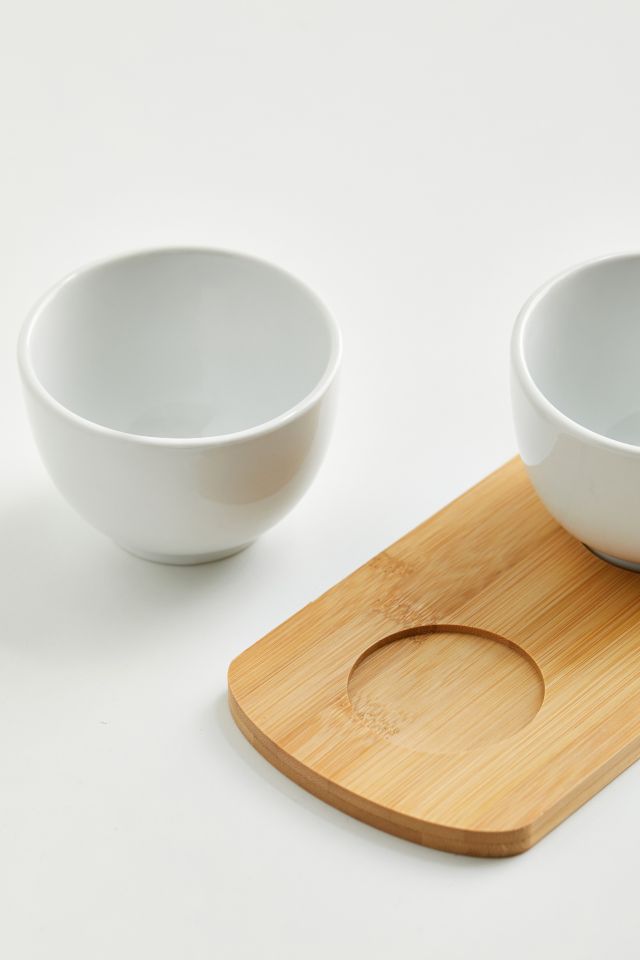 Bamboo & Ceramic 4-Piece Serving Board #2