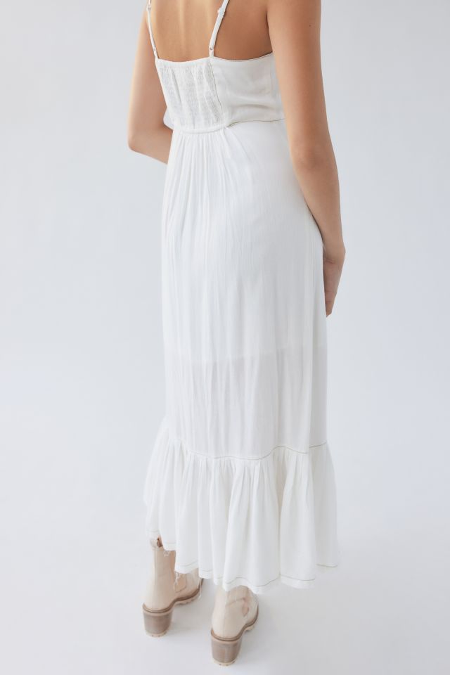 UO Bradley Linen Midi Dress #2