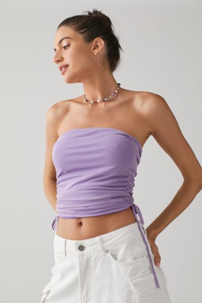 Urban Outfitters Uo Teaser Ruched Tube Top In Lavender | ModeSens
