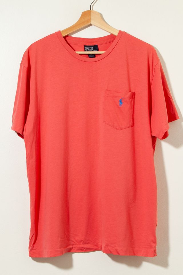 '90s Vintage Pink Polo Ralph Lauren Horse Logo T-Shirt