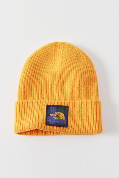 The North Face Tnf Logo Box Cuffed Beanie In Amber