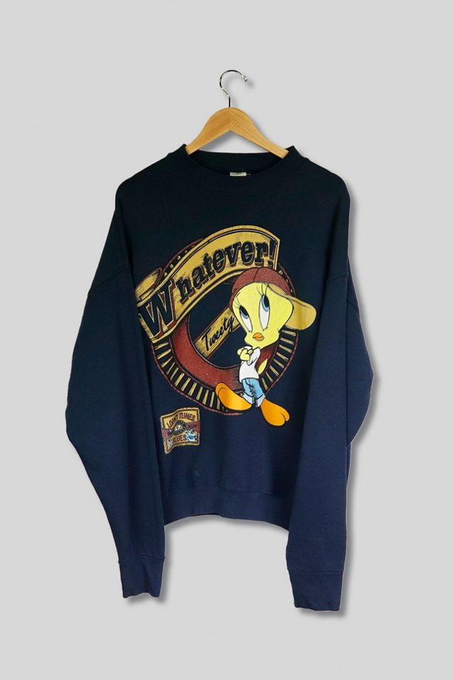 Vintage Looney Tunes Tweety Bird Whatever Crewneck Sweatshirt