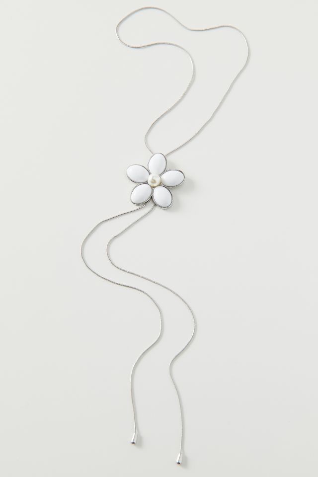 Flower Bolo Tie Necklace #1