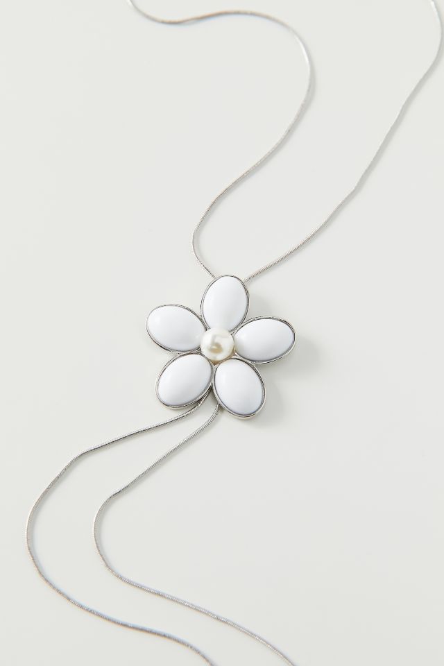 Flower Bolo Tie Necklace #3
