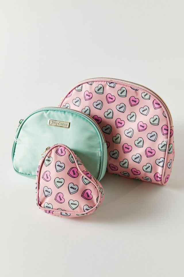 Juicy Couture Mixed Candy Heart Cosmetic Bag Set
