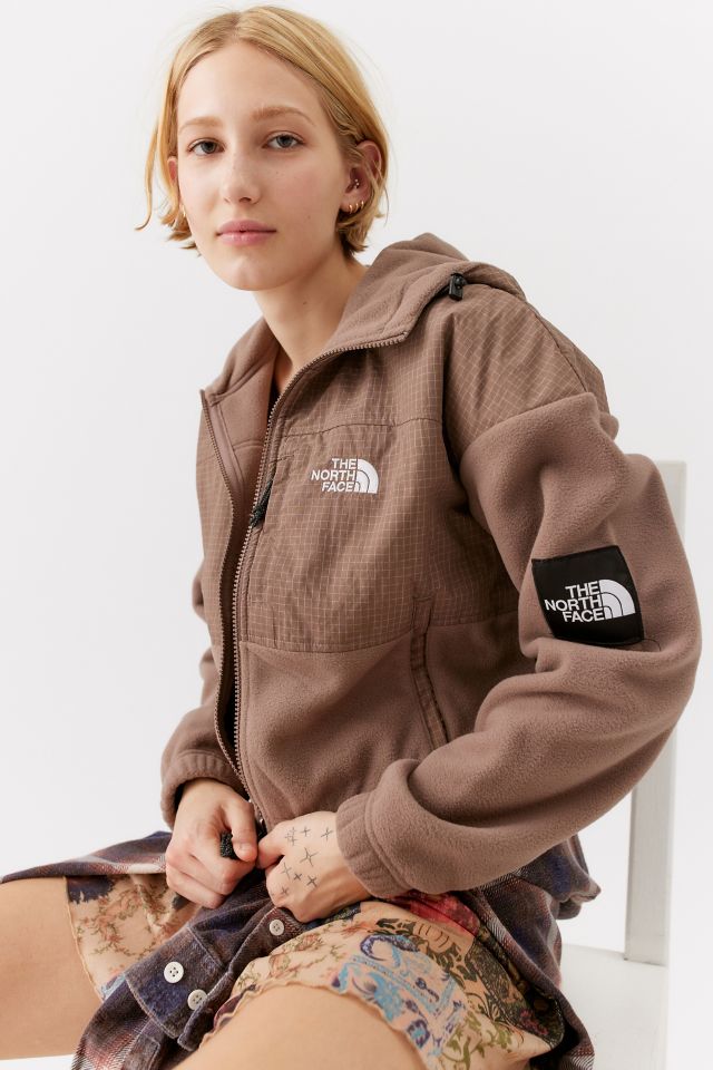 The north face cheap embroidered logo crop hoodie