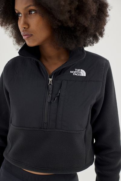 The North Face Denali Cropped Fleece Jacket In Black