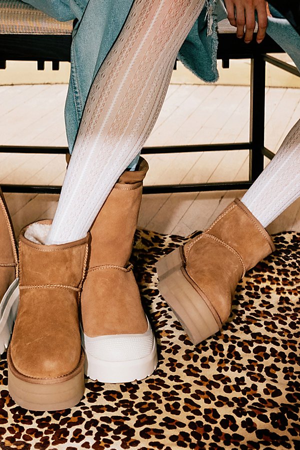 Shop Ugg Classic Mini Platform Boot In Chestnut, Women's At Urban Outfitters