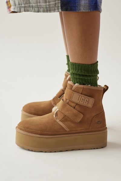 UGG Classic Chillapeak Tall Suede Fur Platform Boots