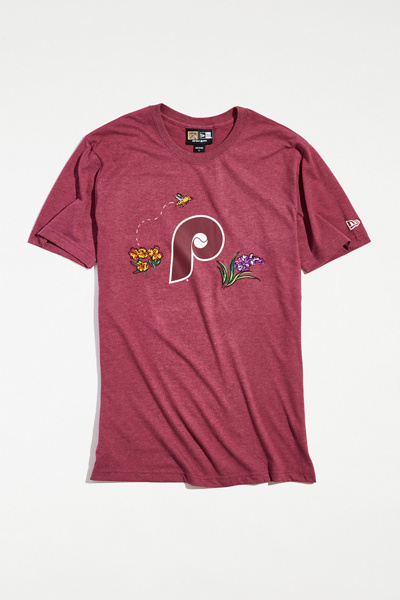 Women's Philadelphia Phillies Soft As A Grape Red Front & Back Tri-Blend Racerba