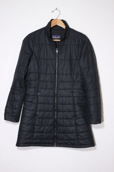 patagonia mid length down jacket