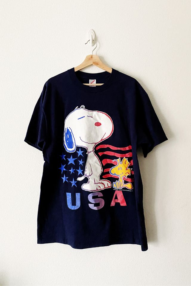 Vintage Peanuts Usa T Shirt Urban Outfitters