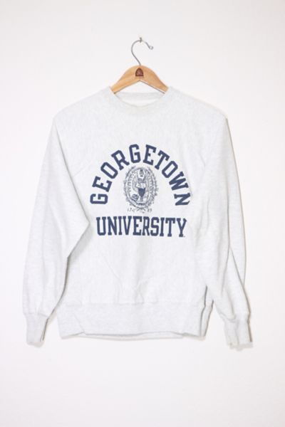 Vintage Champion Georgetown University Crewneck Sweatshirt Urban Outfitters