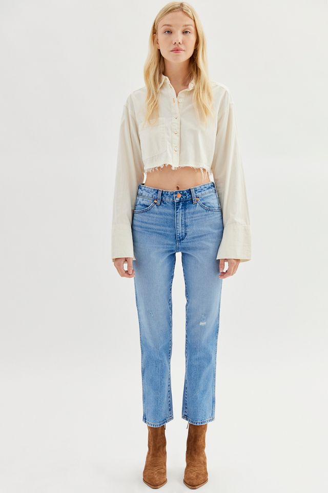 Wrangler Wild West Cropped Straight Jean - Mermaid | Urban Outfitters