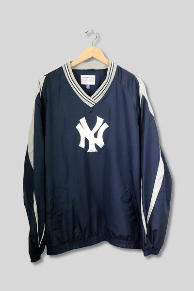 New York Yankees Starter Yardline V-Neck Pullover Windbreaker - Navy