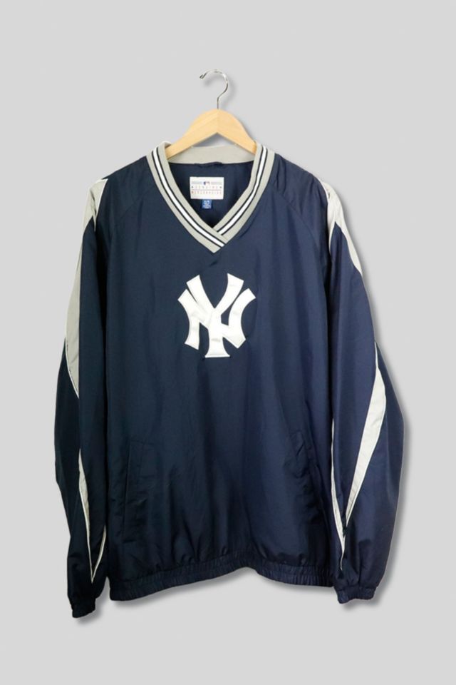 Vintage MLB New York Yankees V Neck Pullover Warm up Jacket
