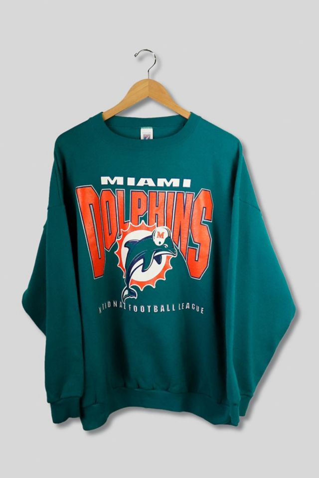 Vintage Men Champion Miami Dolphins Crewneck Teal