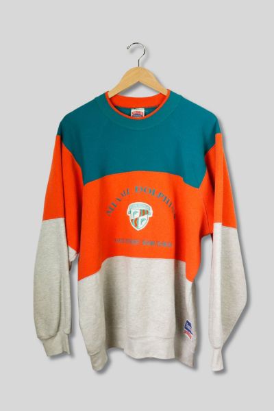 NFL Miami Dolphins Crewneck Sweatshirt Fishing With Flag Of The United  States Unisex Sweatshirt