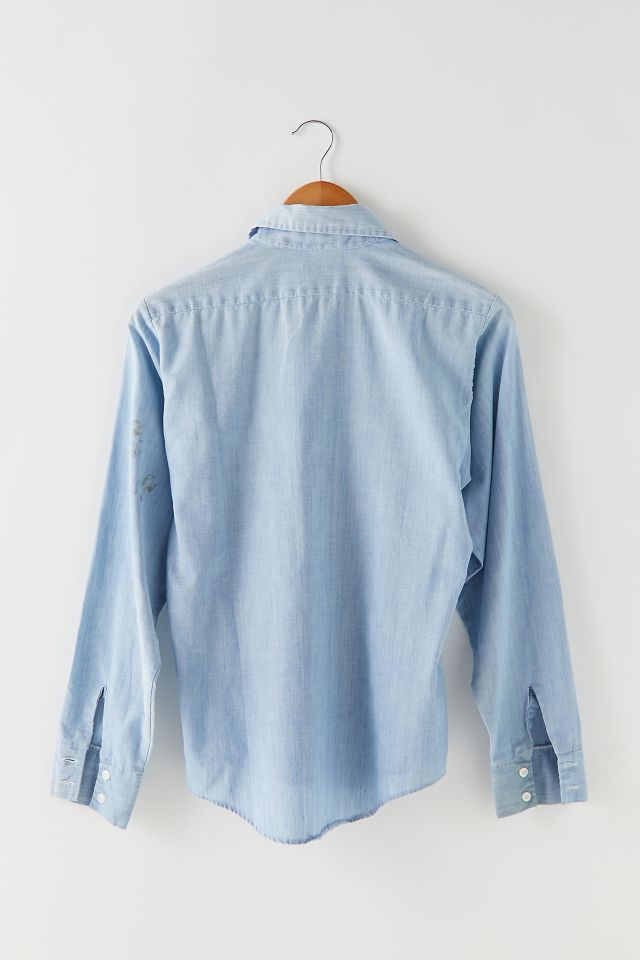 Chemise chambray ornée vintage #1
