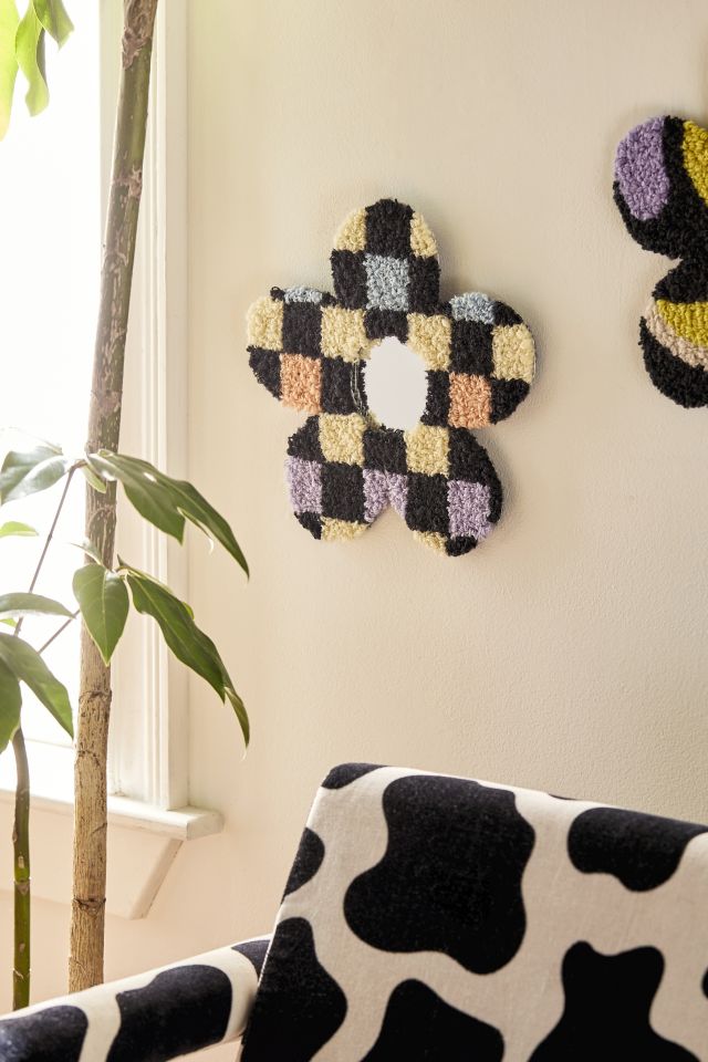 Mooju Rugs UO Exclusive Checkered Flower Mirror