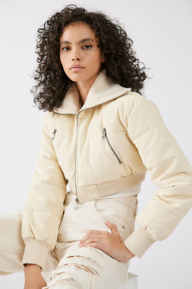 UO Lily Corduroy Cropped Puffer Jacket #4