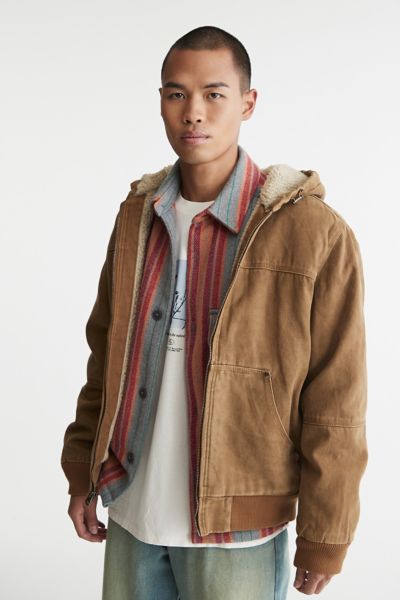 리바이스 자켓 Levi’s Cotton Canvas Hooded Work Jacket,Brown