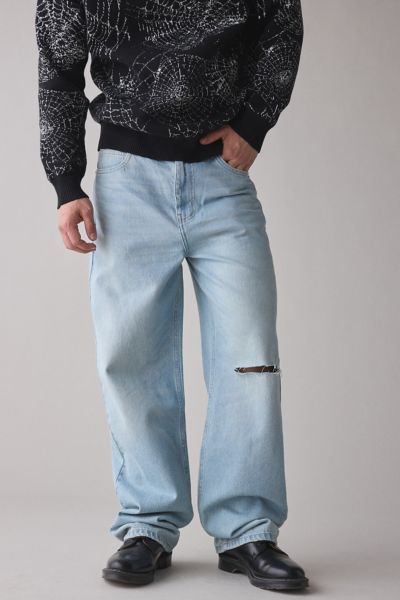 BDG BAGGY SKATE FIT JEAN IN SPHERE WITH SLASH, MEN'S AT URBAN OUTFITTERS 