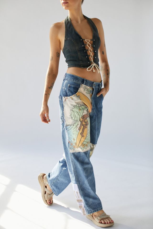 BDG Rilee Low-Rise Baggy Jean - Patchwork #2