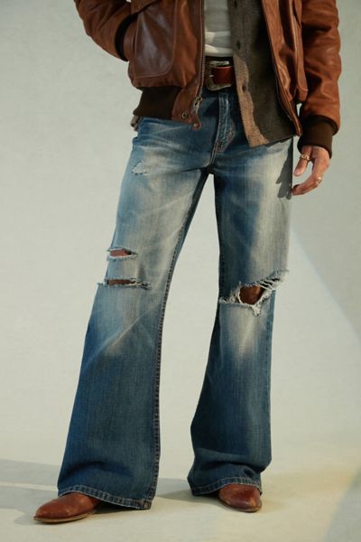 Bdg Slacker Relaxed Fit Bell Bottom Jean In Tinted Denim