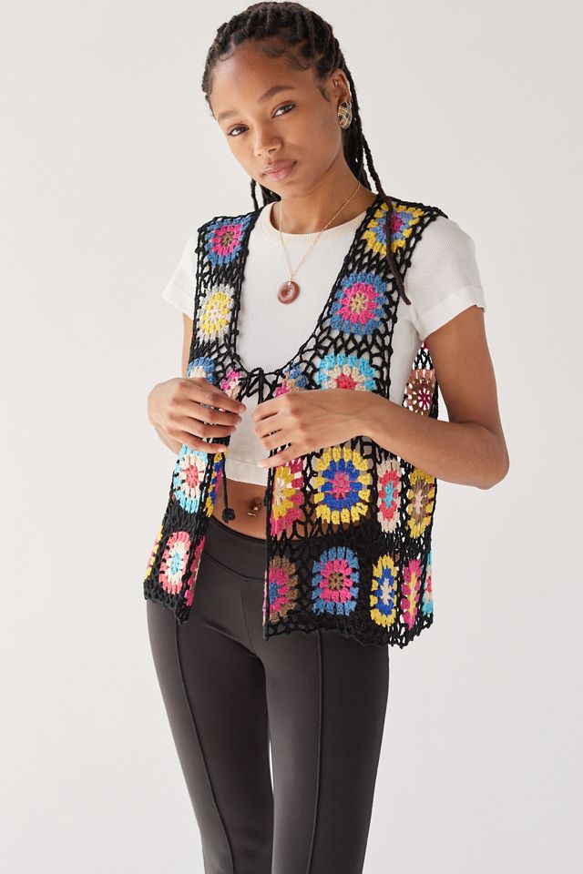 Gilet Crocheté Grand-Mère Urban Outfitters Canada