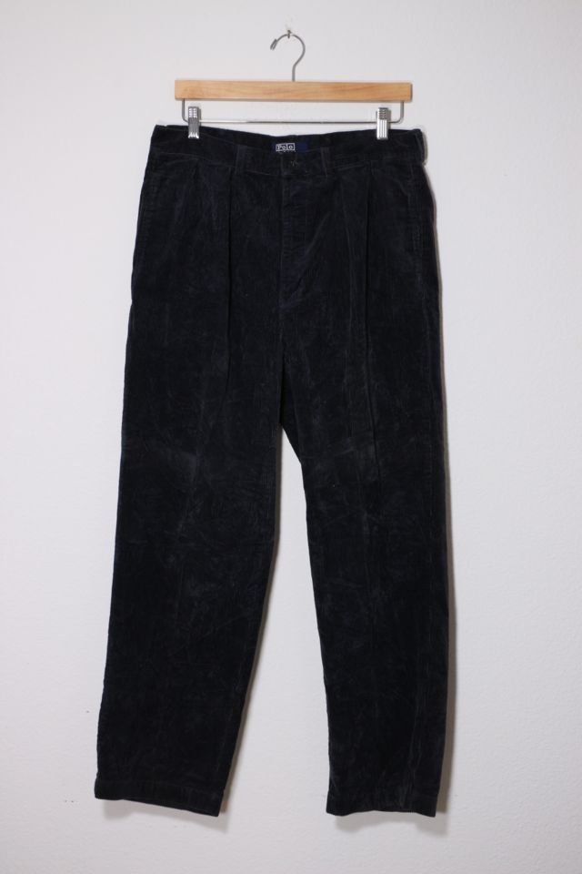 Vintage Polo Ralph Lauren Relaxed Fit Pleated Wide Wale Corduroy Pants