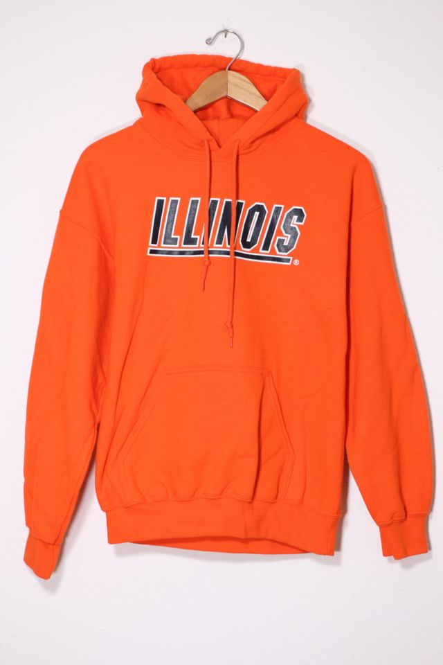 Vintage University of Illinois Hoodie Sweatshirt