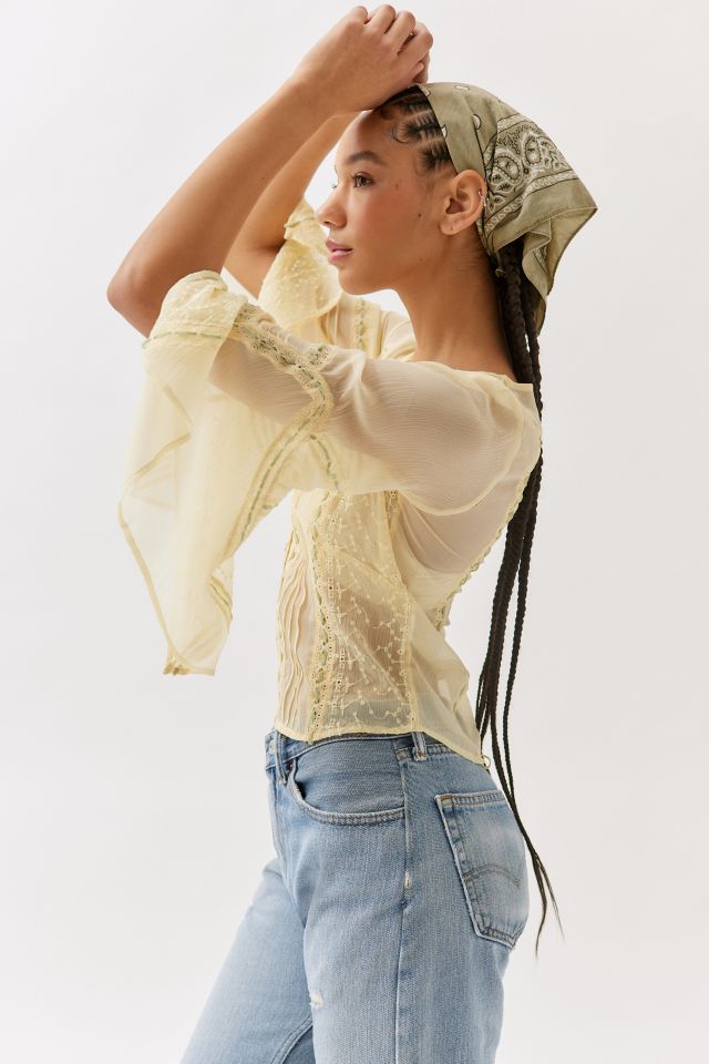 【Raucohouse】Luna feather see-through shirt 81BzeIcjLTL._UY1000_.jpg