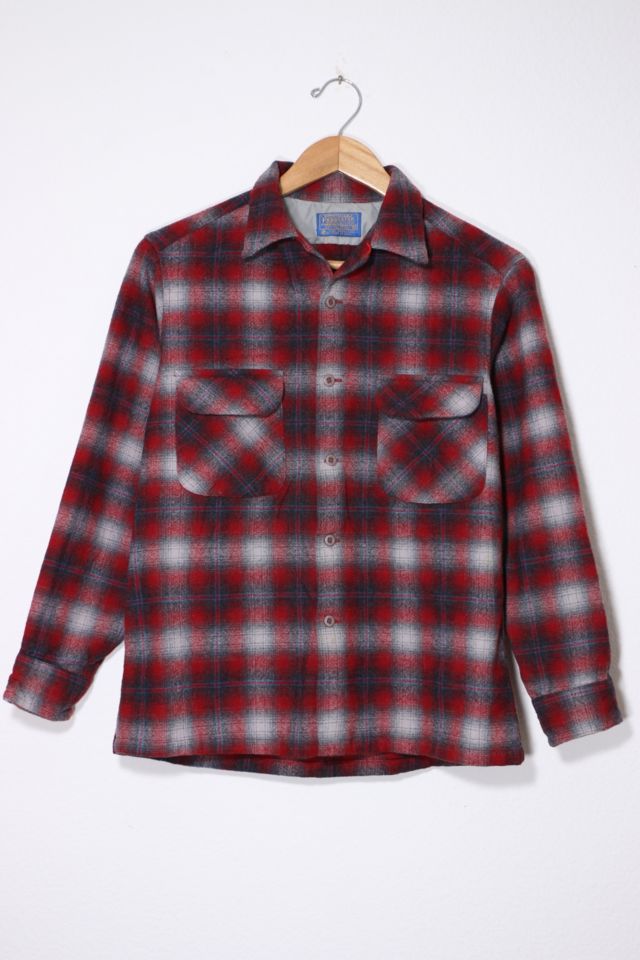 Vintage Pendleton Wool Shadow Plaid Shirt Made in USA | Urban Outfitters