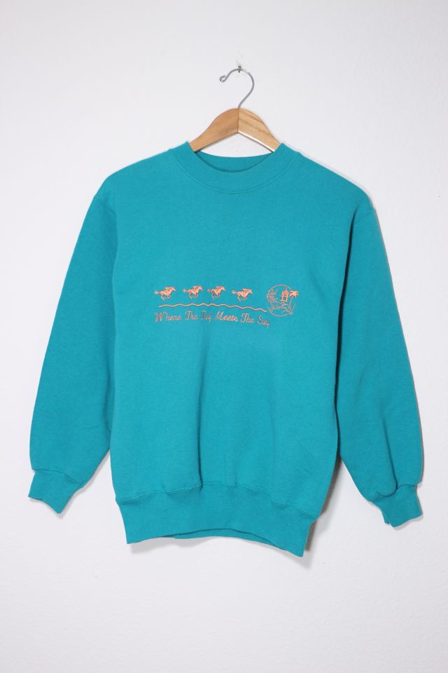 Vintage Embroidered Del Mar Race Track Crewneck Sweatshirt | Urban ...