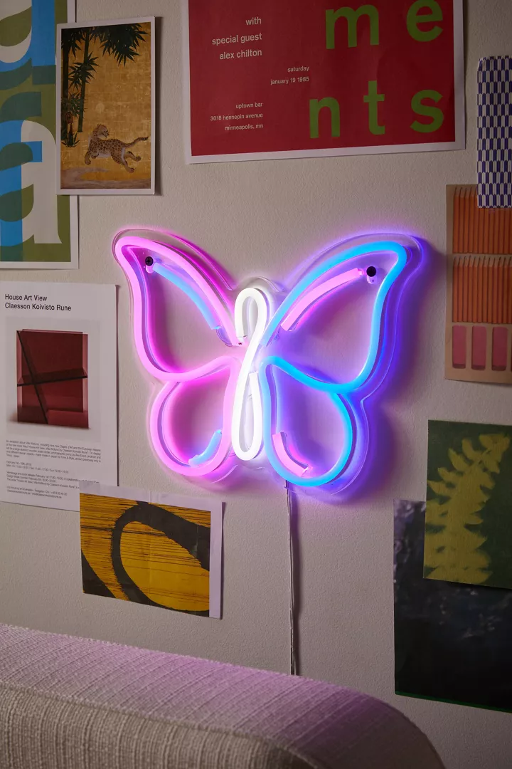 urbanoutfitters.com | Butterfly Neon Sign