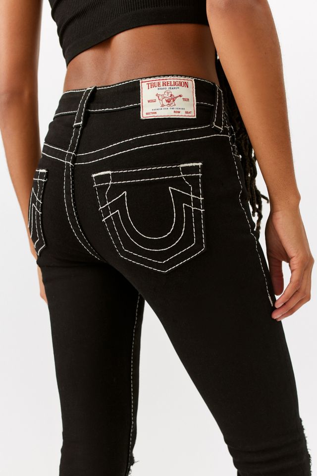 TRUE RELIGION Becca Low Rise Big T Womens Bootcut Jeans - Dark