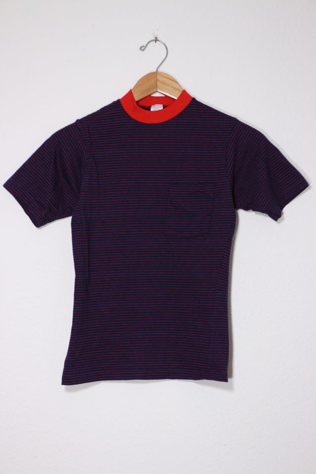 Vintage Repaired Stripe Pocket T Shirt Made in USA | Urban Outfitters