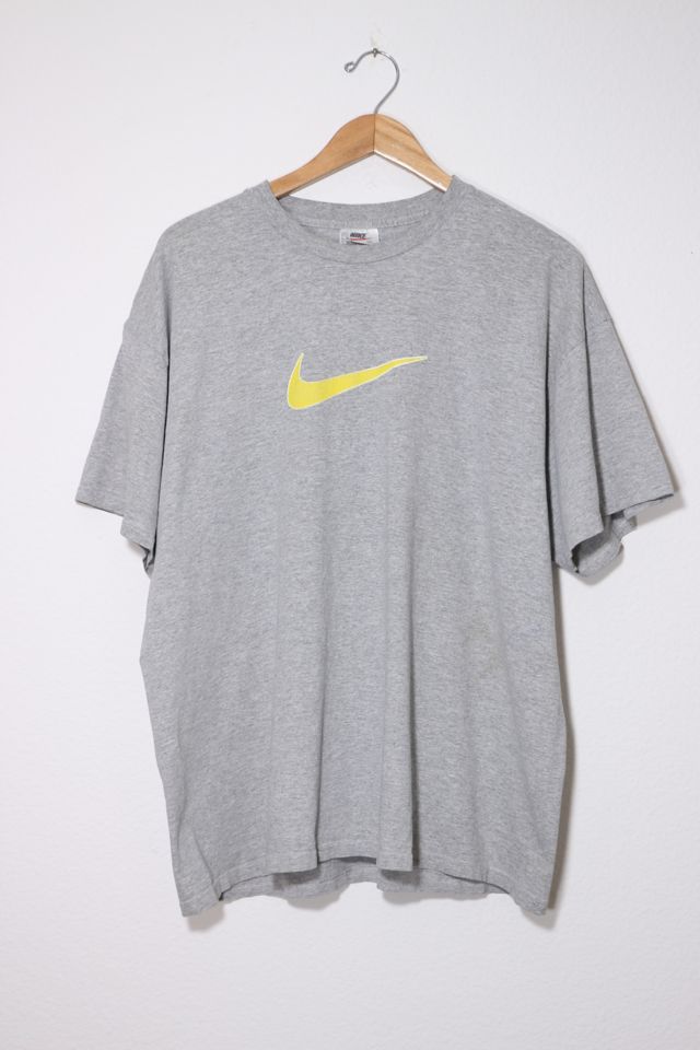 Grey and cheap yellow nike shirt