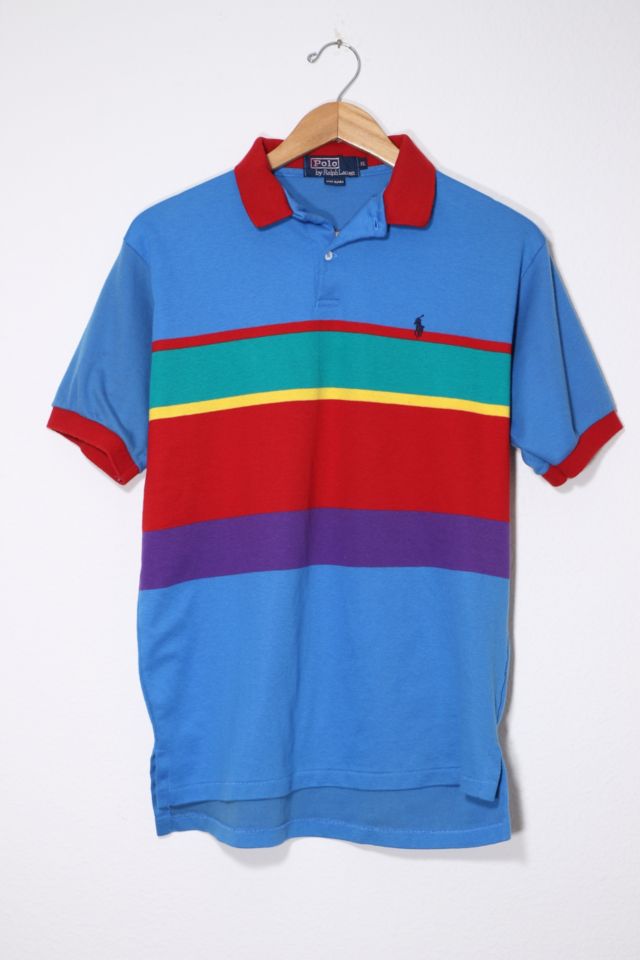 Vintage Polo Ralph Lauren Striped Jersey Polo Shirt Made in USA | Urban ...