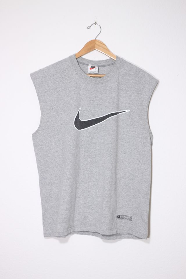 Vintage Nike Men's Athletic Tank Top Small Gray