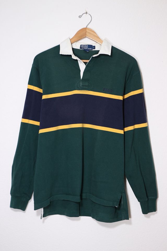 Vintage Polo Ralph Lauren Logo Long Sleeve Rugby Shirt | Urban Outfitters