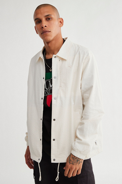 Puma MMQ Seersucker Coach Jacket | Urban Outfitters