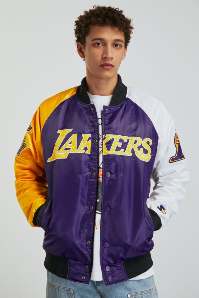 Starter Men's Los Angeles Lakers NBA Varsity Satin Jacket