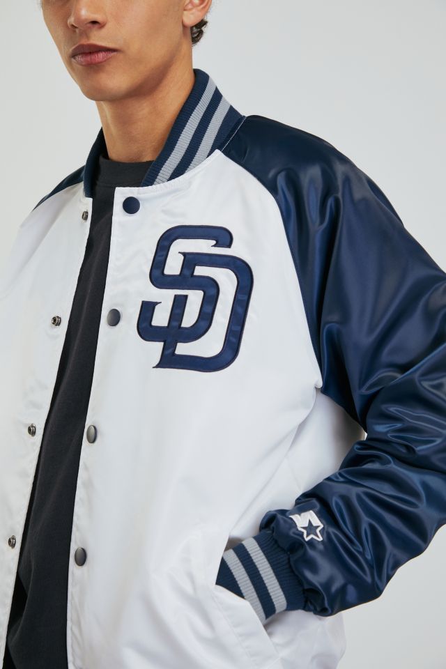 Varsity Bomber Navy Blue San Diego Padres Wool Jacket - Jackets Masters