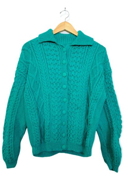 Vintage Teal Cardigan Sweater | Urban Outfitters