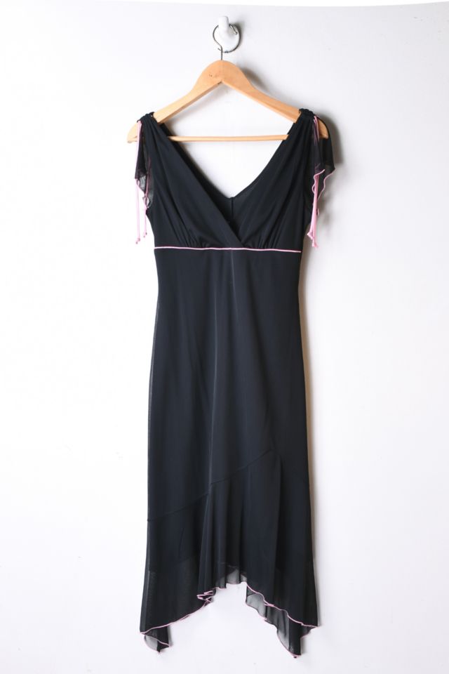 Vintage Y2K Black Dress with Pink Details | Urban Outfitters