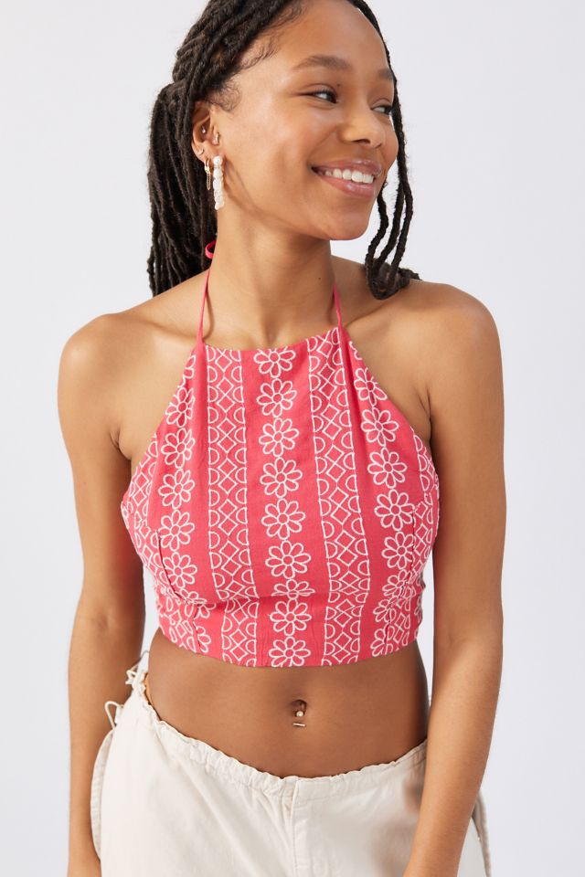 UO Emmy Embroidered Halter Top #2
