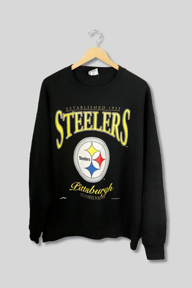 Vintage Pittsburgh Steelers Logo 7 Sweatshirt Crewneck Size 2XL Black –  Throwback Vault