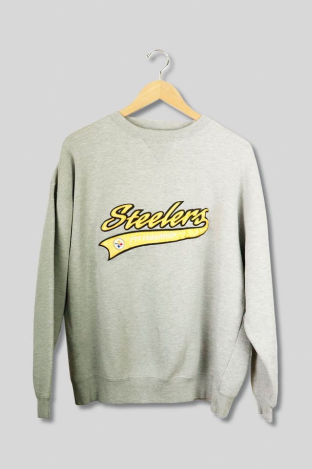 Vintage Pittsburgh Steelers Sweatshirt Crewneck Size XL Gray 